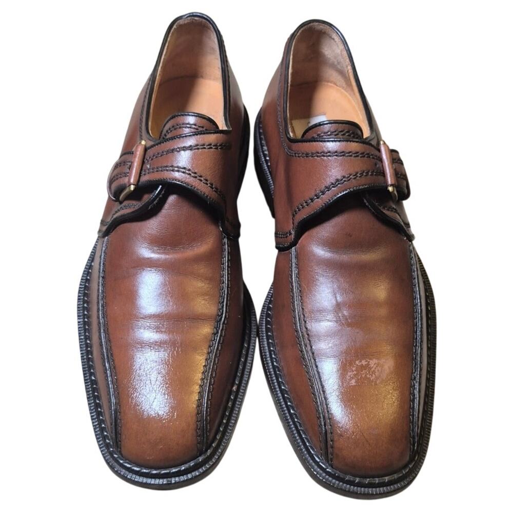 Mezlan Vero Cuoio Mens Brown Leather Italian Shoes Size 10